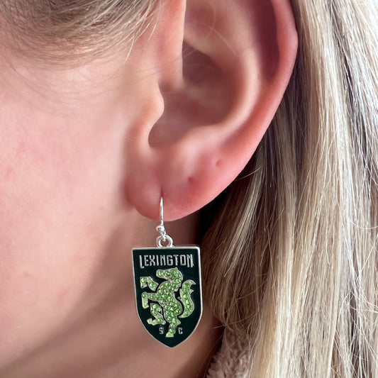 LSC Shield Rhinestone Earring