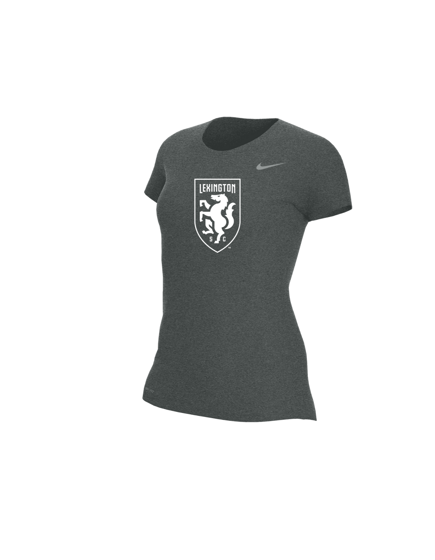 Women's Nike Dri-Fit Tee Grey with White Shield