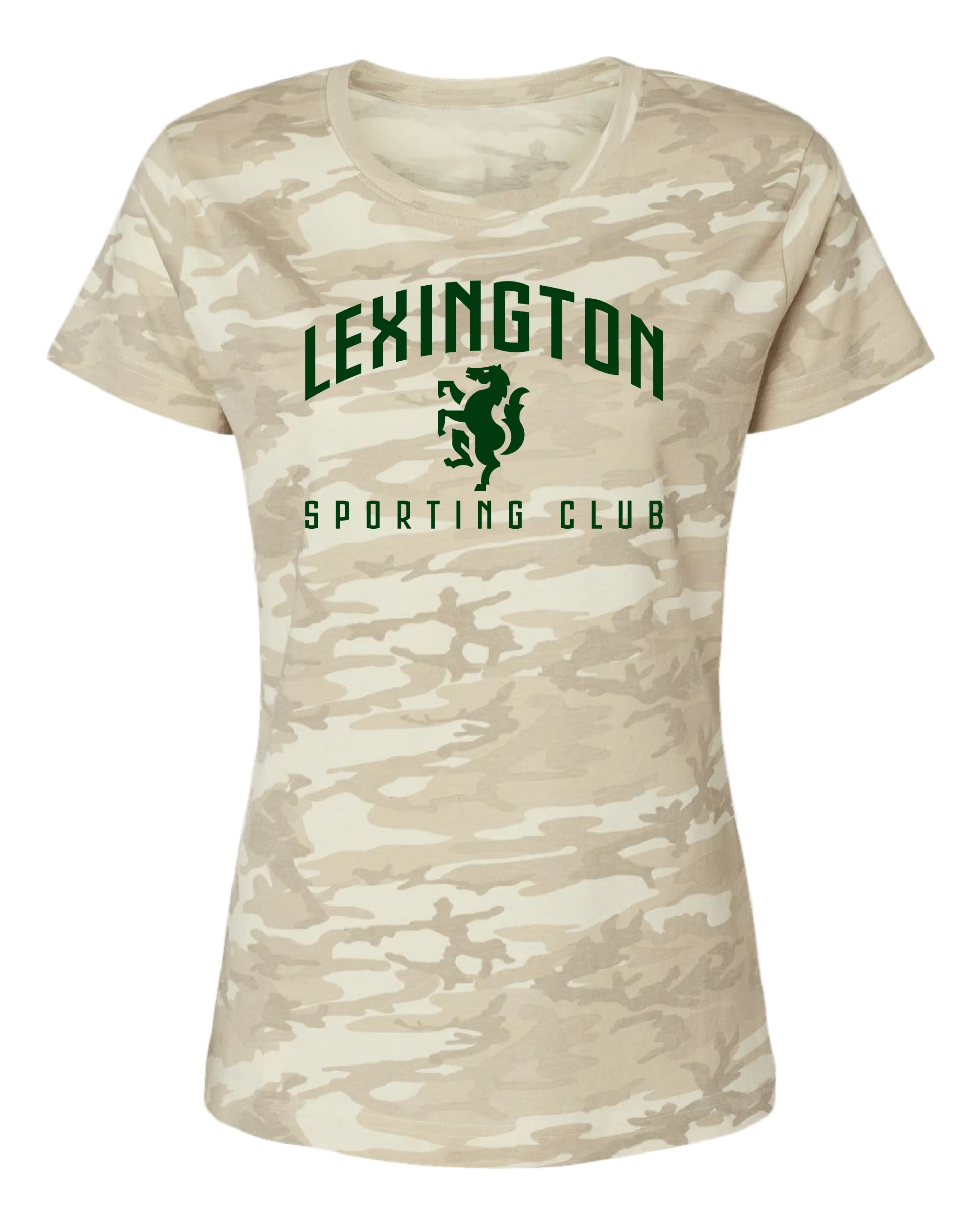 Camo Tee with arching Lexington Sporting Club