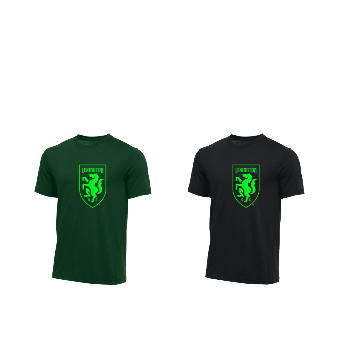 Youth Nike Cotton Tee- with Green Shield